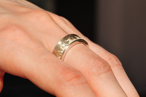 Wedding ring with hungarian folk pattern